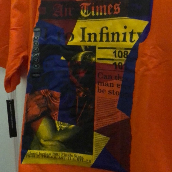 NWT Air Jordan News Clipping Tshirt in Orange - Picture 3 of 8